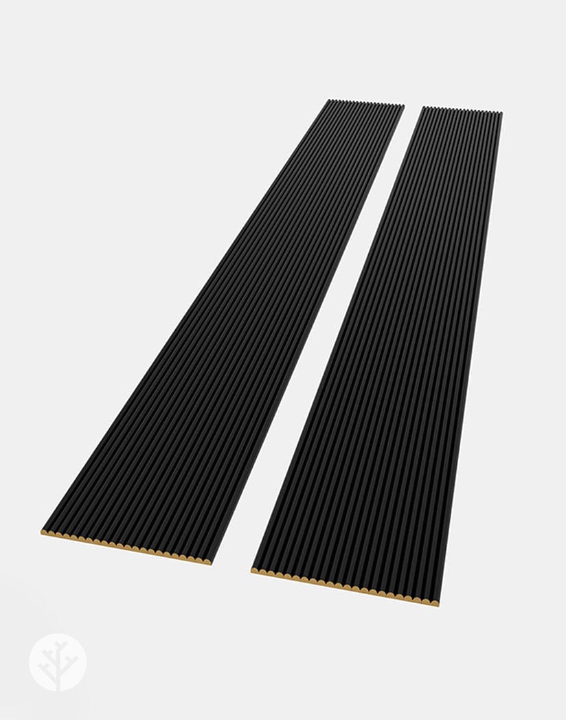 Flutto™ Black Mini Ridge Flexible Tambour Panels