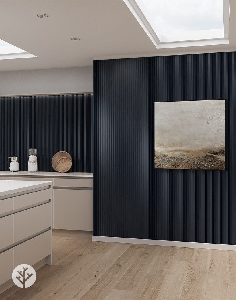 Flutto™ Blue Mini Ridge Flexible Tambour Panels