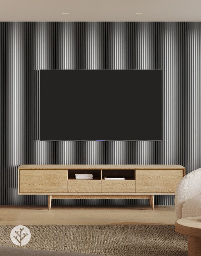 Flutto™ Gray Ridge Flexible Tambour Panels