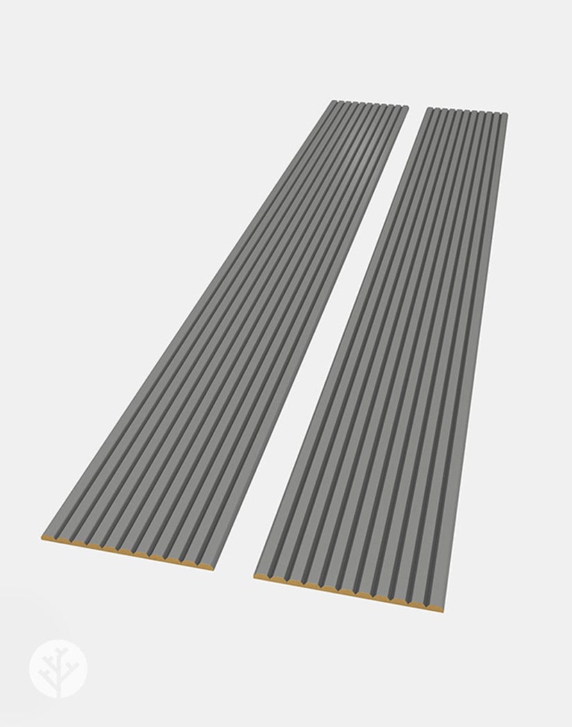 Flutto™ Gray Slat Flexible Tambour Panels