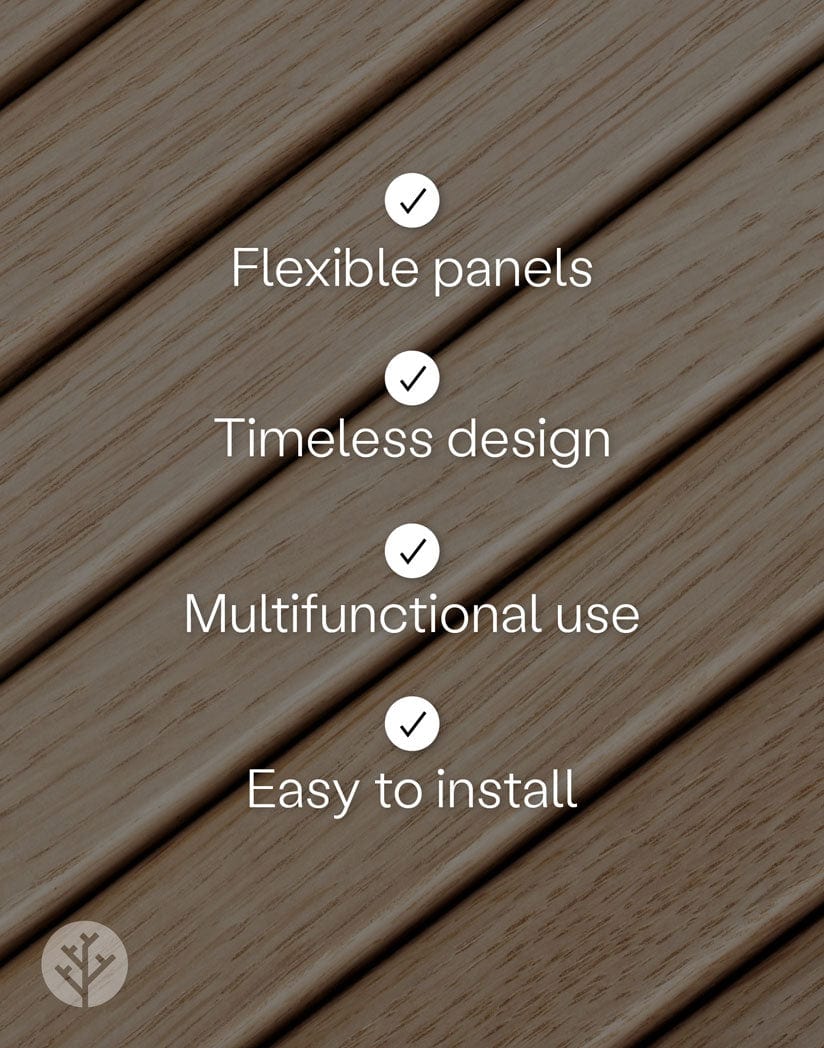 Flutto™ Oak Slat Flexible Tambour Wood Panels