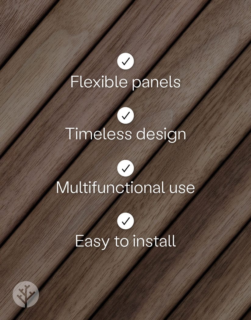 Flutto™ Walnut Ridge Flexible Tambour Wood Panels