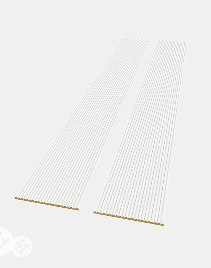 Flutto™ White Mini Ridge Flexible Tambour Panels