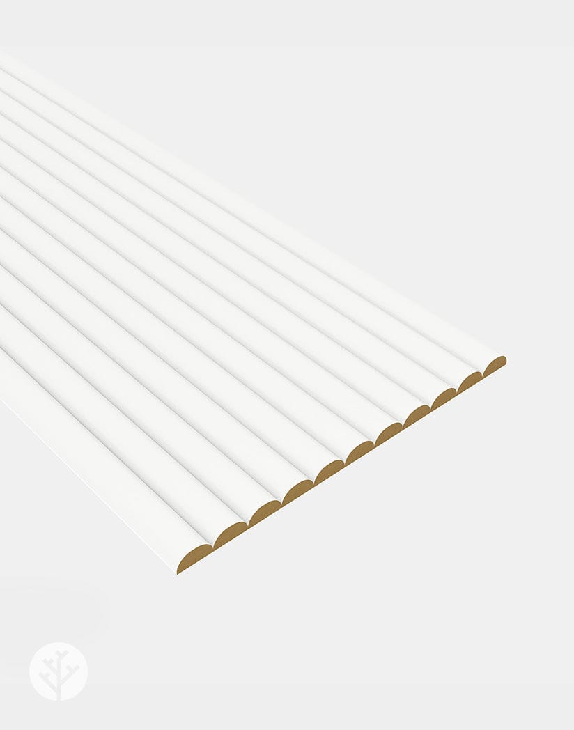 Flutto™ White Ridge Flexible Tambour Panels