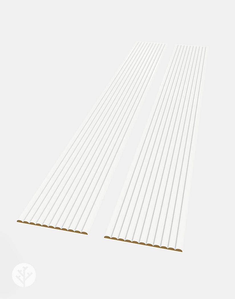 Flutto™ White Ridge Flexible Tambour Panels