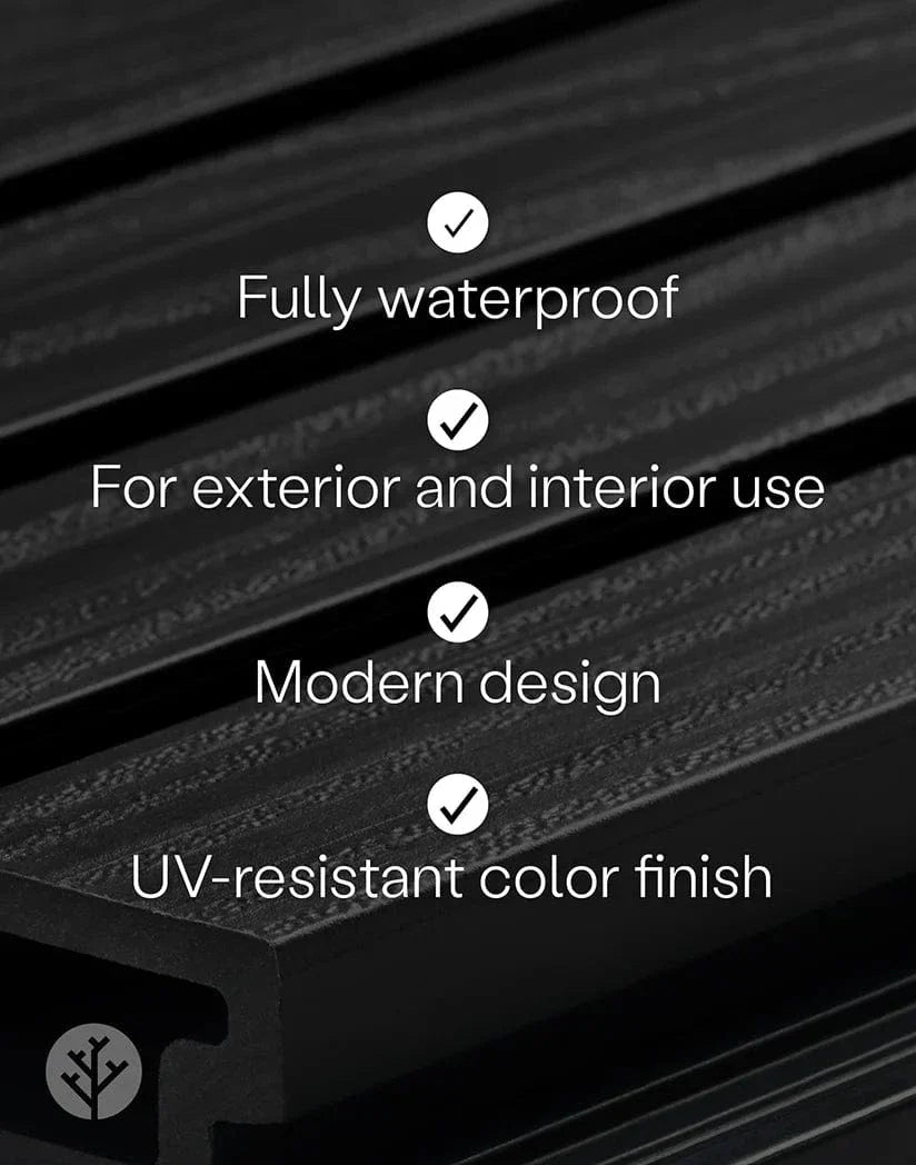 Plaank Black Exterior Slat Wall Panels