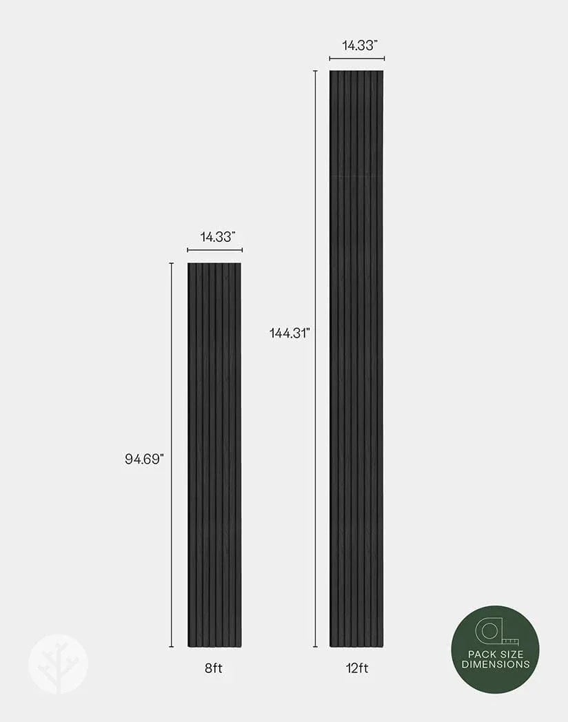 Plaank Black Exterior Slat Wall Panels