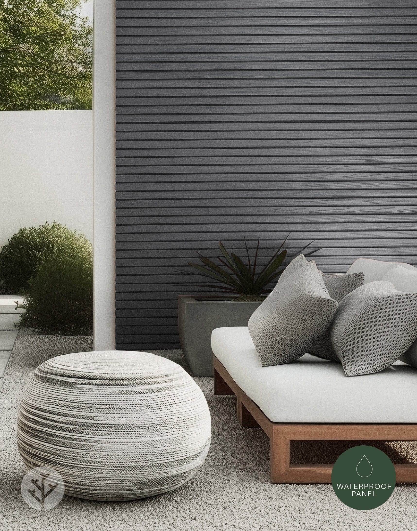 Plaank Gray Exterior Slat Wall Panels