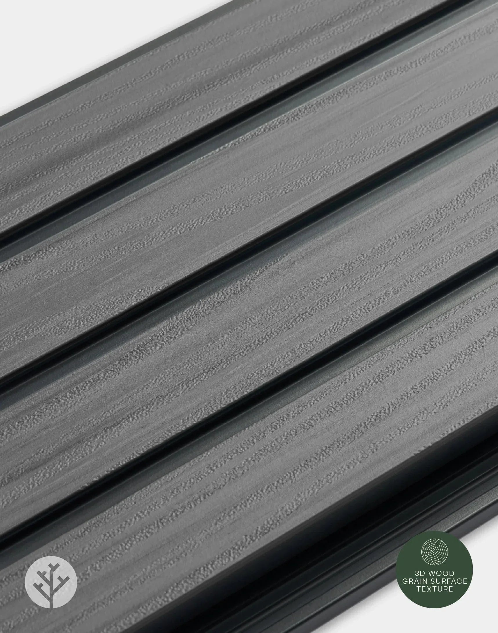 Plaank Gray Exterior Slat Wall Panels