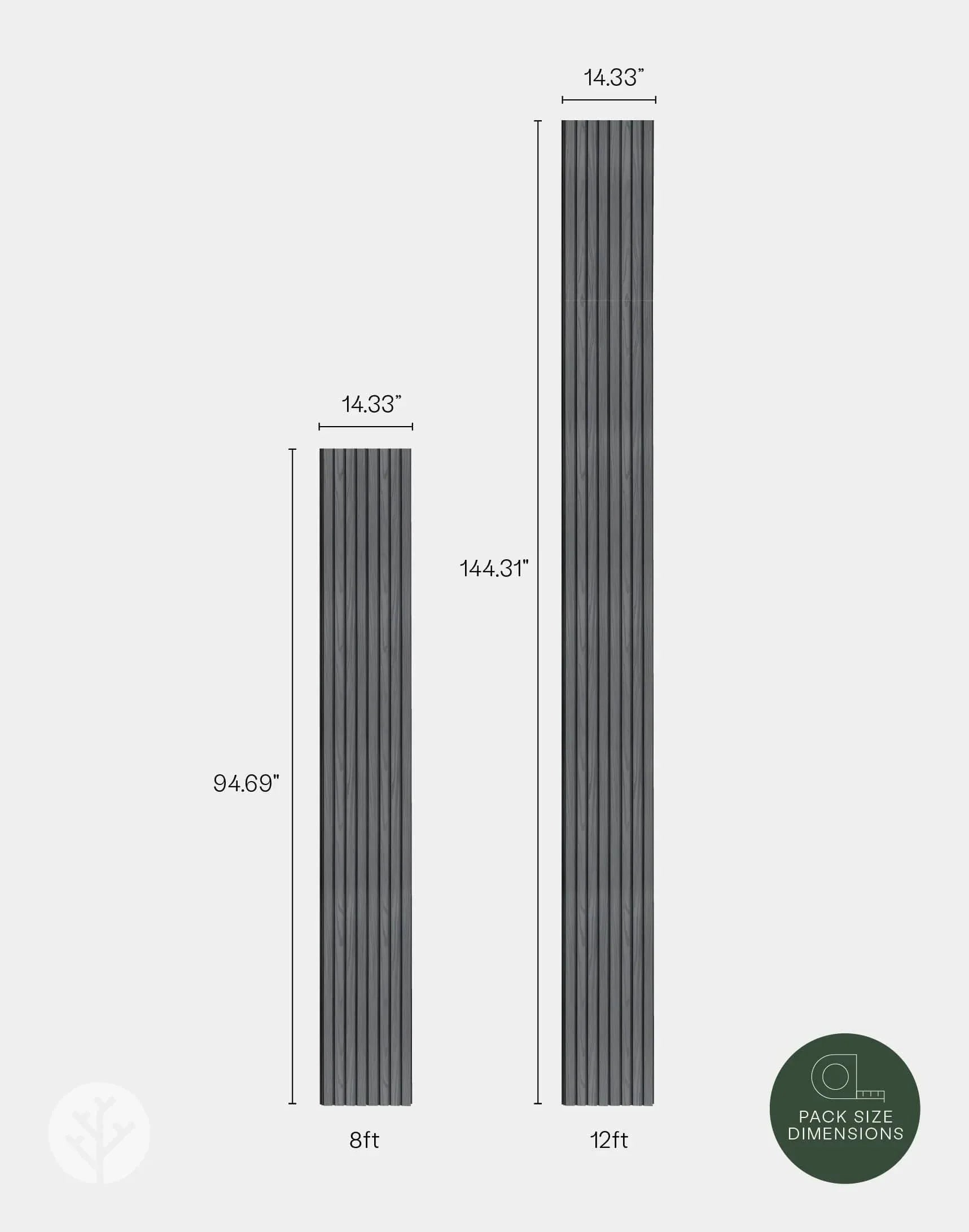 Plaank Gray Exterior Slat Wall Panels