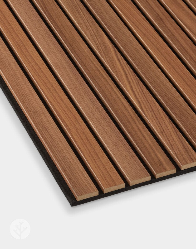 Slatpanel® Luxe American Walnut Acoustic Wide Slat Wood Wall Panels