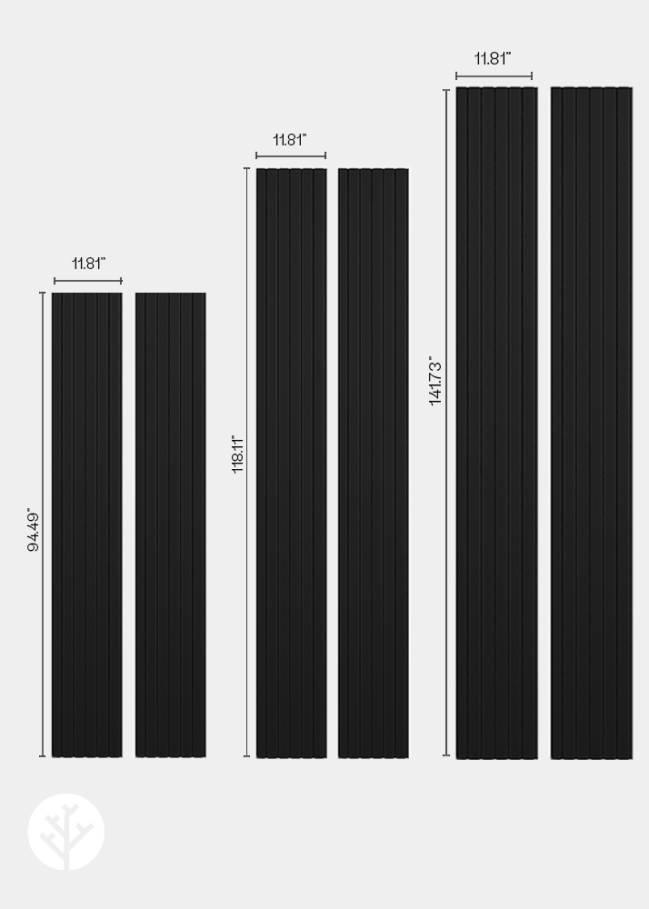 Slatpanel® Luxe Black Wide Slat Wall Panel