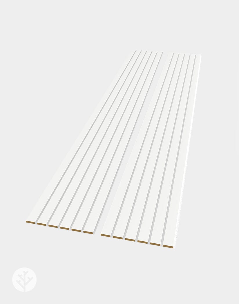 Slatpanel® Luxe White Wide Slat Wood Wall Panel