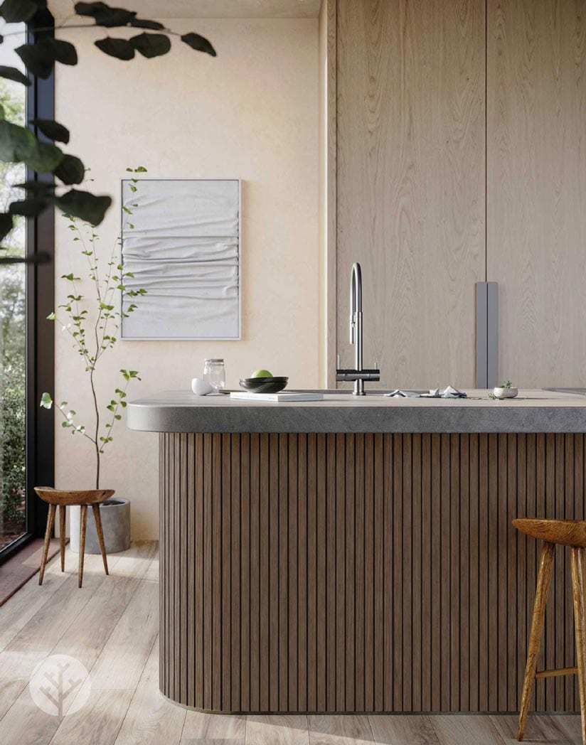 Ultraflex Walnut Lightweight Flexible Wood Wall Panels | Original Slatpanel®