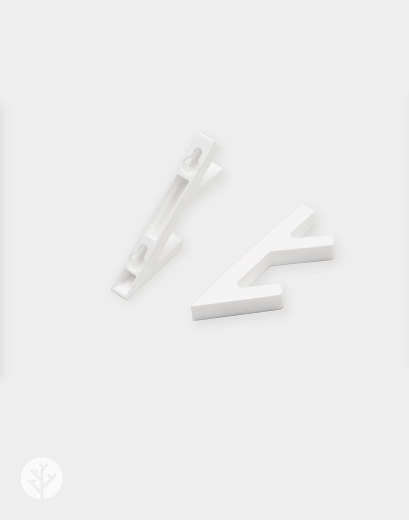 White 3D Hook (2pk) | Panel Accessories by Slatpanel®