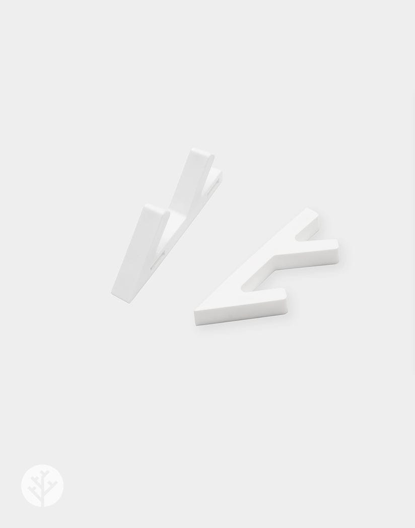 White 3D Hook (2pk) | Panel Accessories by Slatpanel®