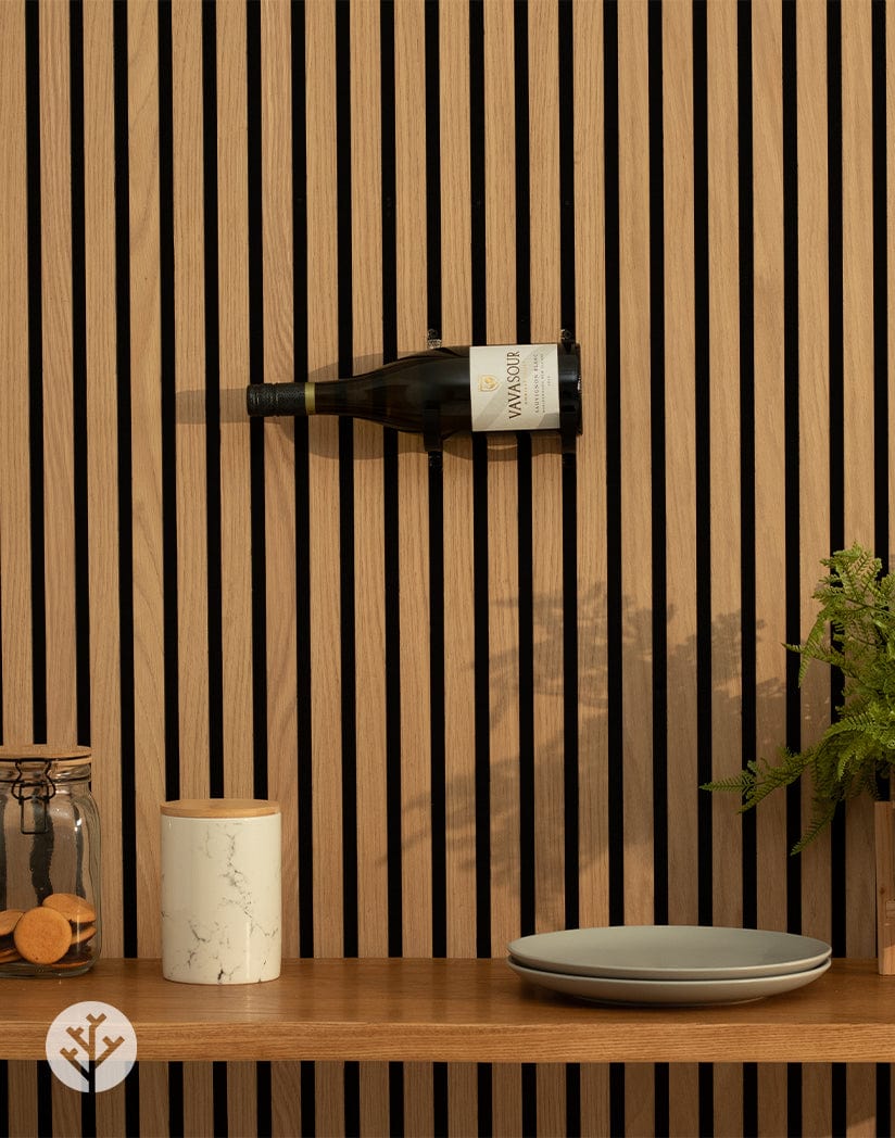 Black Wine Rack (2pk) | Panel Accessories by Slatpanel®