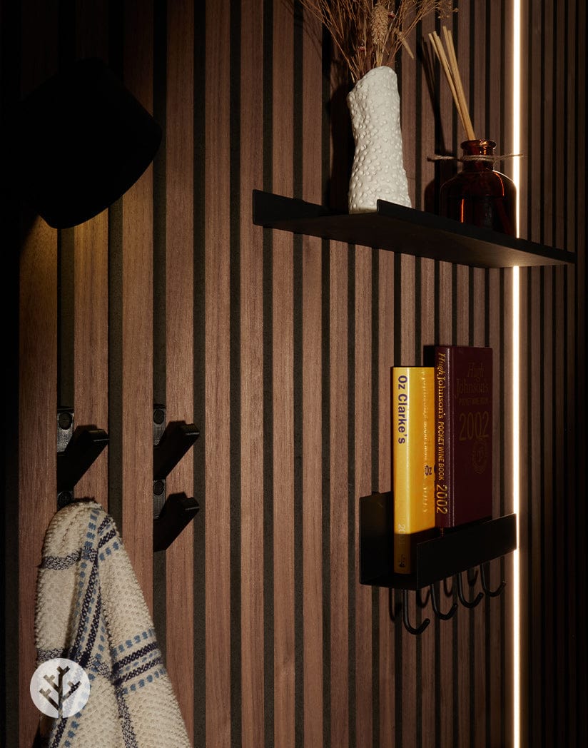 Shelf With Four Hooks | Panel Accessories by Slatpanel®