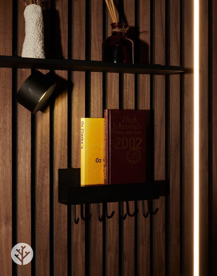 Shelf With Four Hooks | Panel Accessories by Slatpanel®