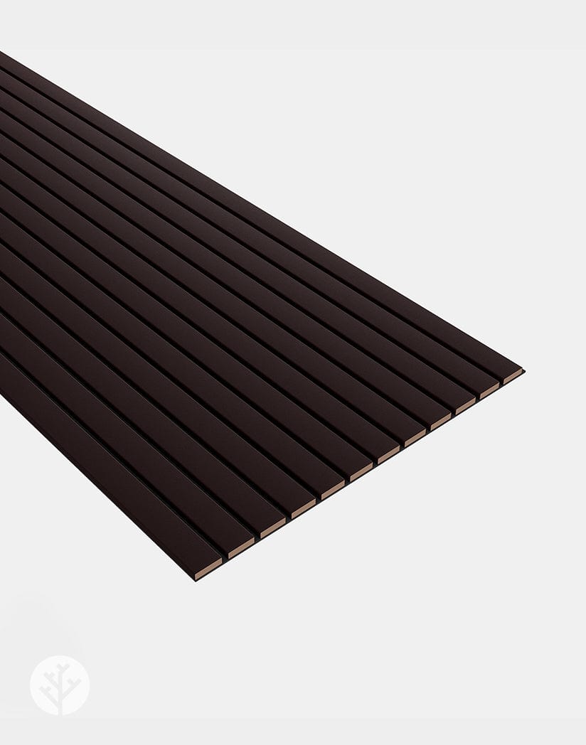 Slatpanel® Luxe Leather Brown Wide Slat Wood Wall Panel