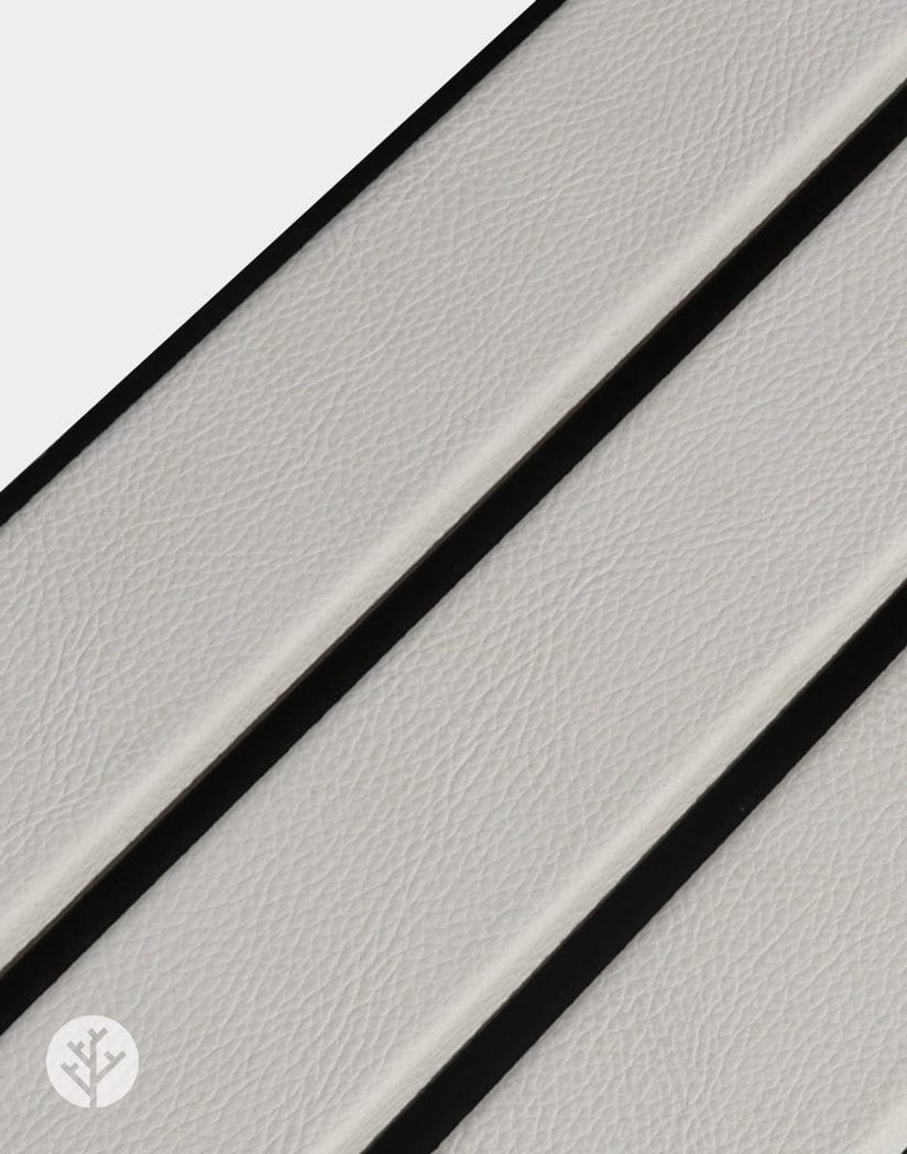 Slatpanel® Luxe Leather White Wide Slat Wood Wall Panel
