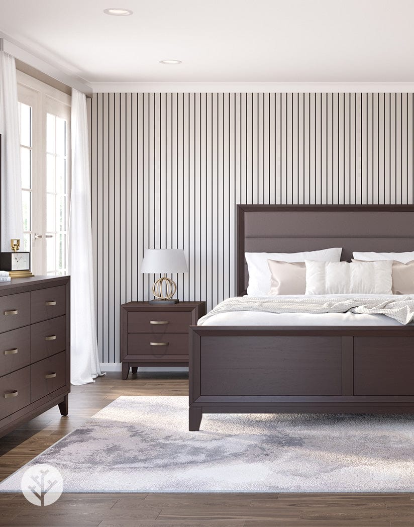 Slatpanel® Luxe Leather White Wide Slat Wood Wall Panel