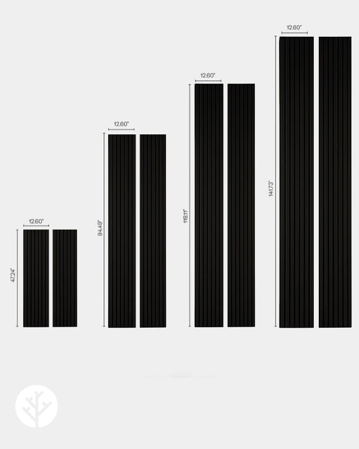 Black Color Matte Acoustic Slat Wall Panels | Original Slatpanel®