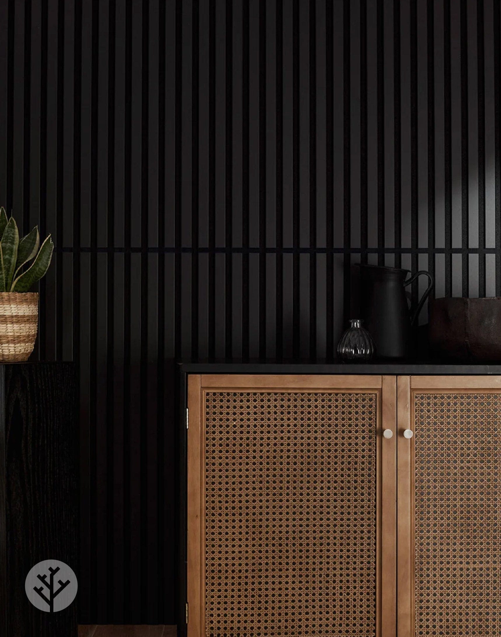Black Color Matte Acoustic Slat Wall Panels | Original Slatpanel®