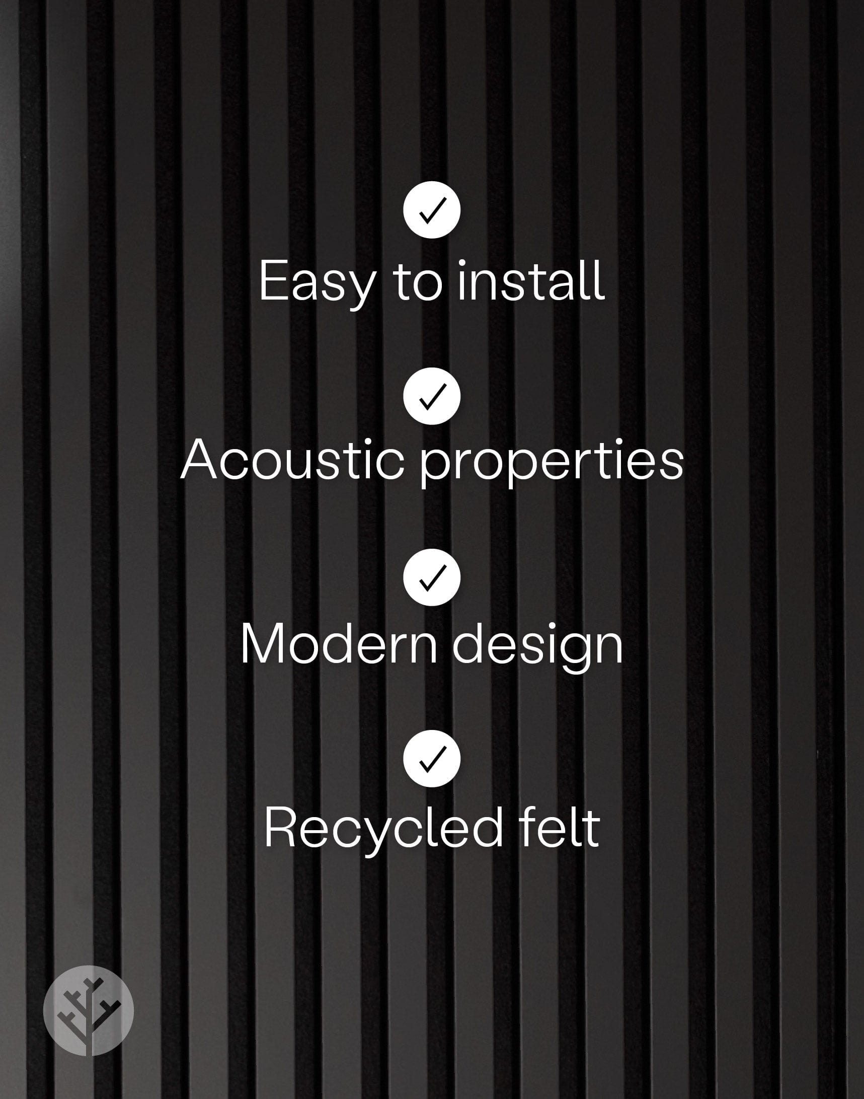 Black Color Matte Acoustic Slat Wall Panels | Original Slatpanel®