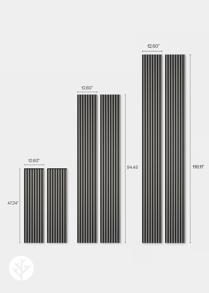 Dusty Gray Color Matte Acoustic Slat Wall Panels | Original Slatpanel®