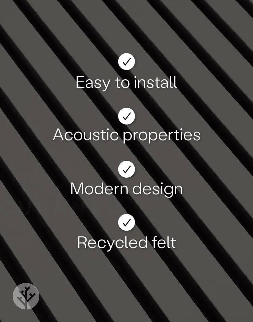 Dusty Gray Color Matte Acoustic Slat Wall Panels | Original Slatpanel®