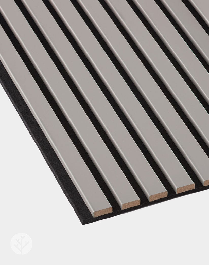 Dusty Gray Color Matte Acoustic Slat Wall Panels | Original Slatpanel®