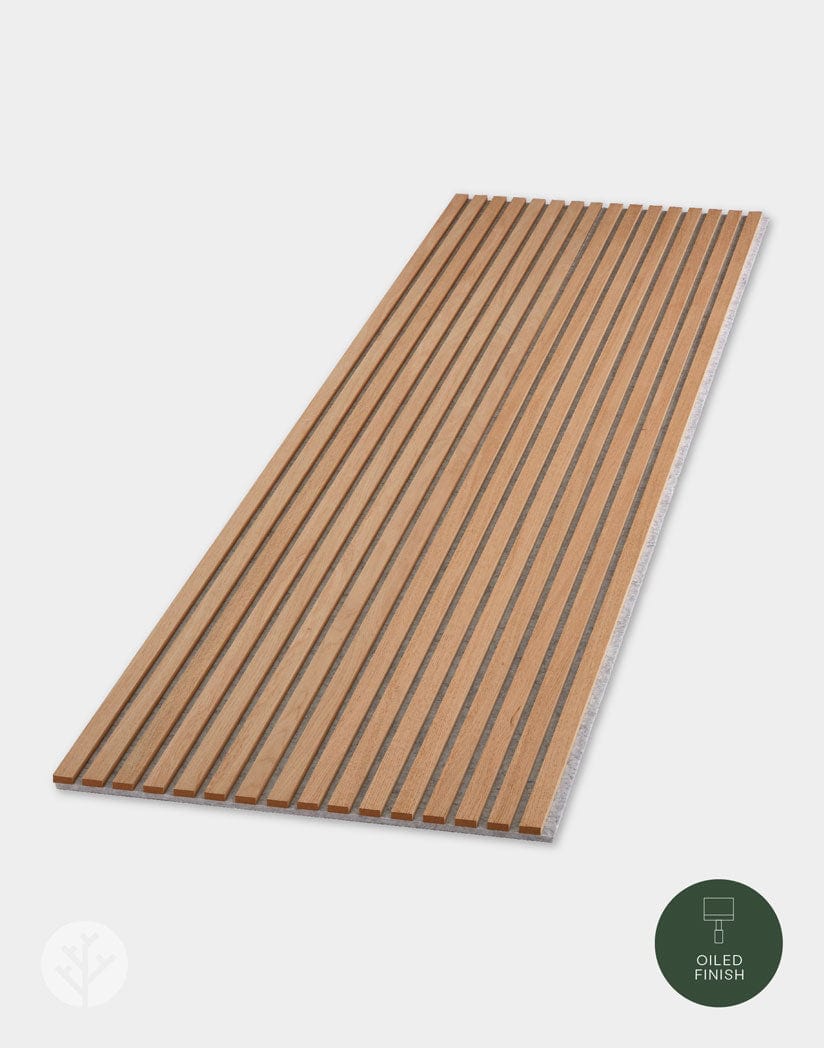 Luxury American Oak | Gray Felt | Acoustic Slat Wood Wall Panels | Original Slatpanel®