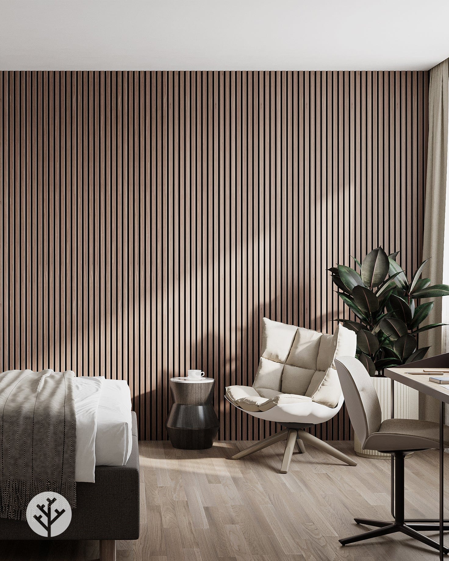 Luxury American Walnut Acoustic Slat Wood Wall Panels | Original Slatpanel®