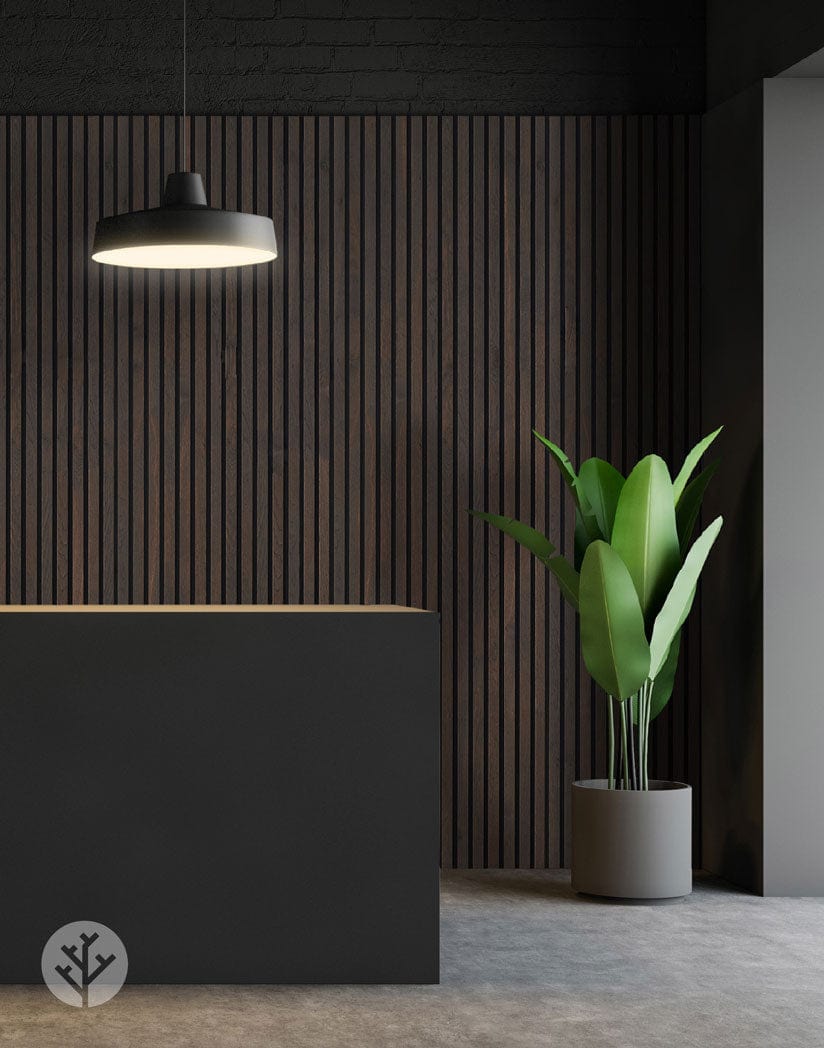Luxury Smoked Oak Acoustic Slat Wood Wall Panels | Original Slatpanel®