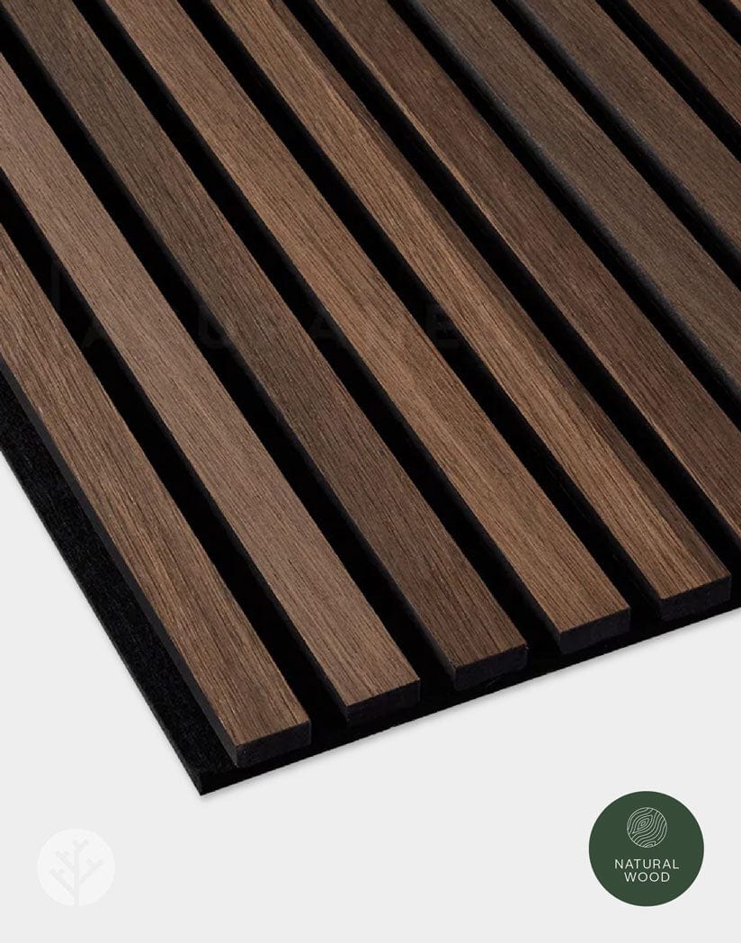 Luxury Smoked Oak Acoustic Slat Wood Wall Panels | Original Slatpanel®