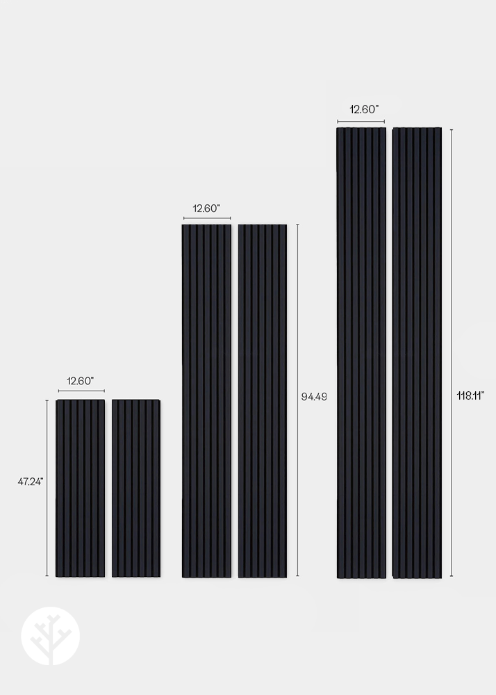 Midnight Blue Color Matte Acoustic Slat Wall Panels