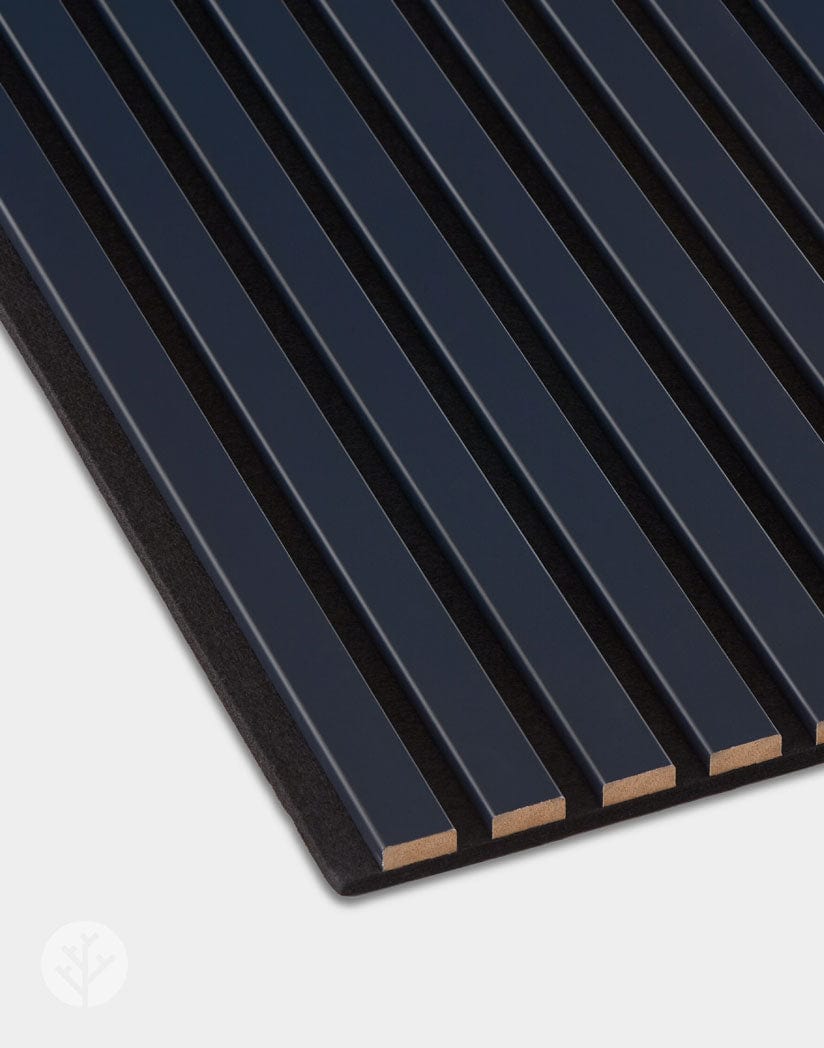 Midnight Blue Color Matte Acoustic Slat Wall Panels