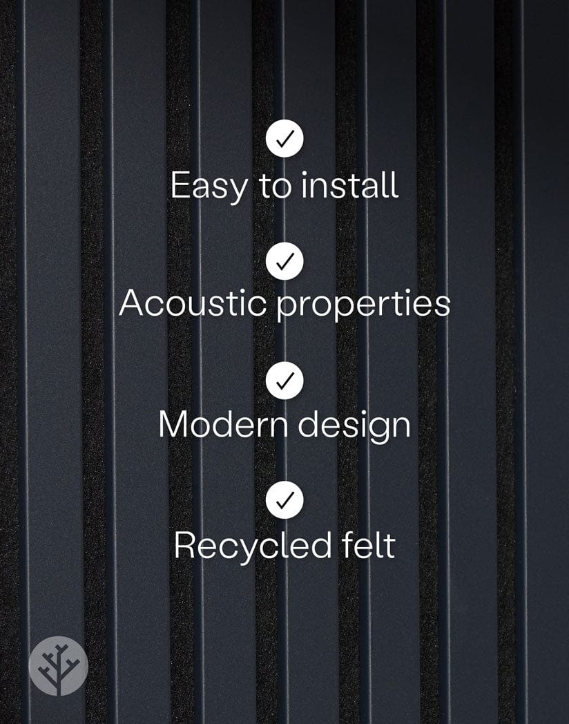 Midnight Blue Color Matte Acoustic Slat Wall Panels