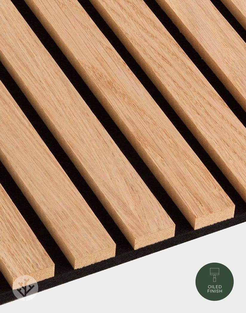 Oak Acoustic Slat Wood Wall Panels | Natural Core | Original Slatpanel®