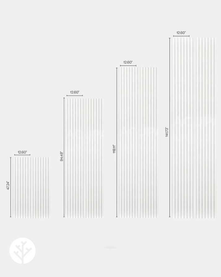 Snow White Color Matte Acoustic Slat Wall Panels | Original Slatpanel®
