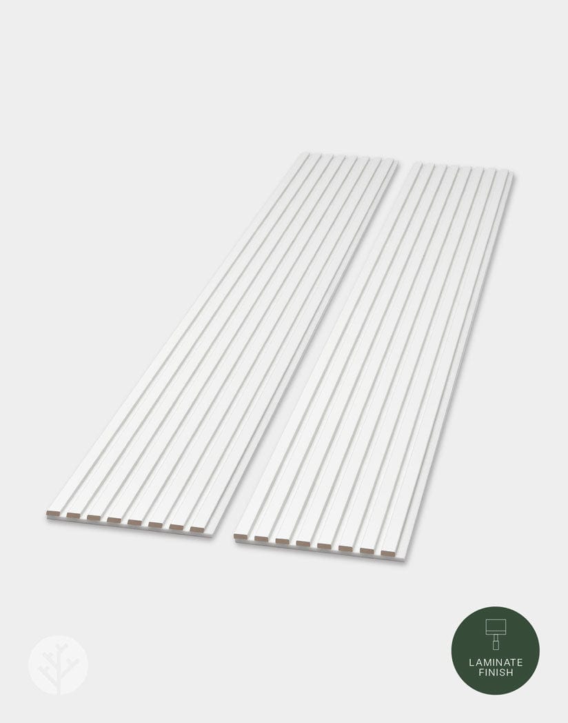 Snow White Color Matte Acoustic Slat Wall Panels | Original Slatpanel®