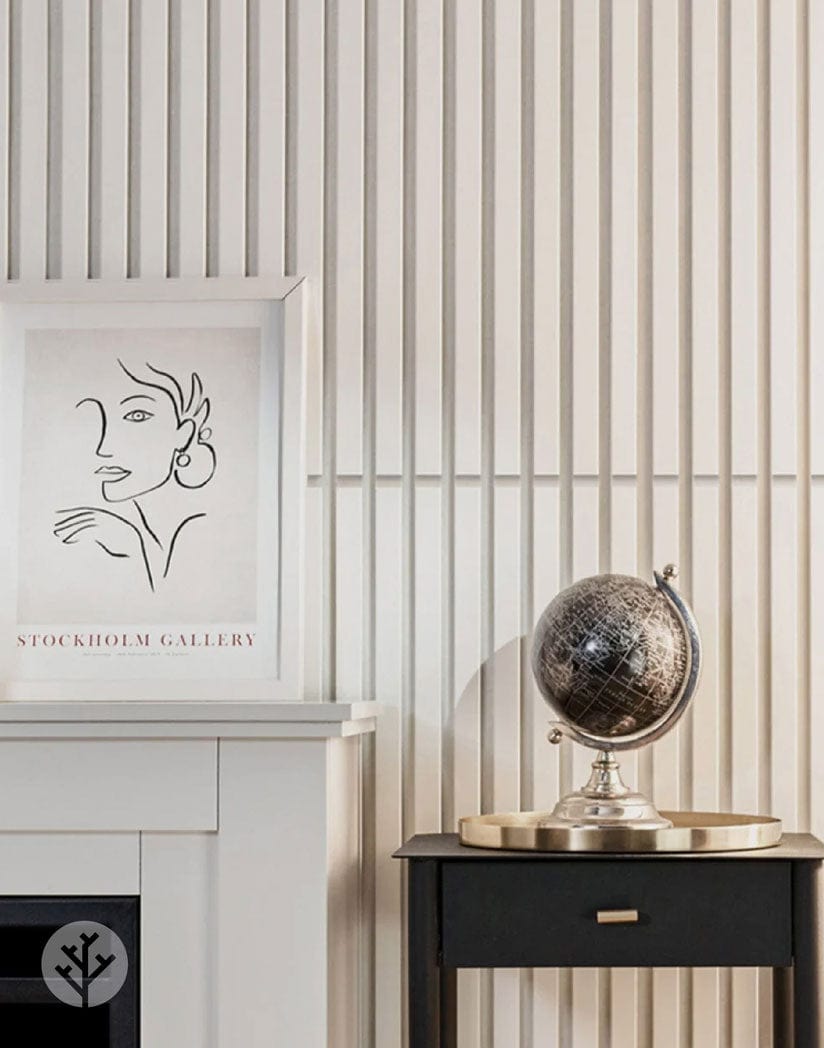 Snow White Color Matte Acoustic Slat Wall Panels | Original Slatpanel®