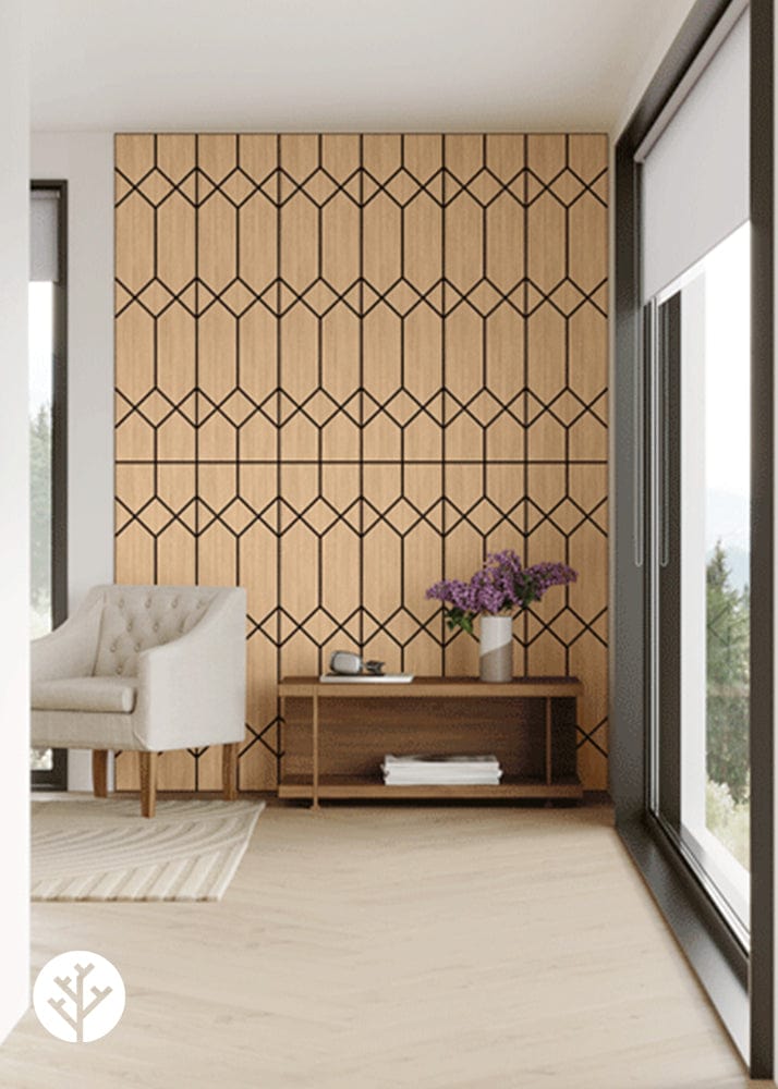 Geo-Lite Art Deco Geometric Wall Panel