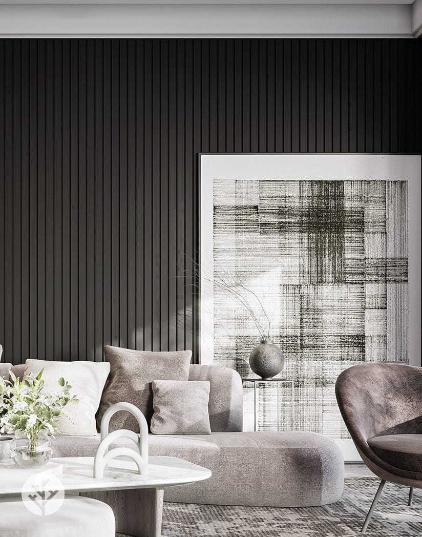 Slatpanel® Luxe Black Wide Slat Wall Panel
