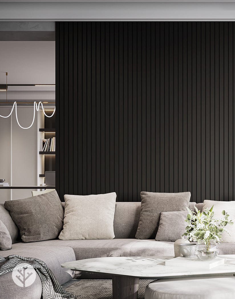 Slatpanel® Luxe Black Wide Slat Wall Panel
