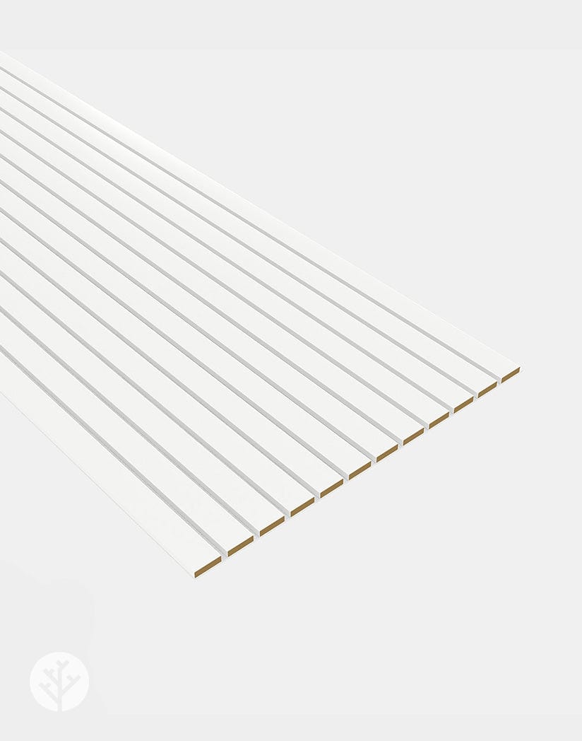 Slatpanel® Luxe White Wide Slat Wood Wall Panel