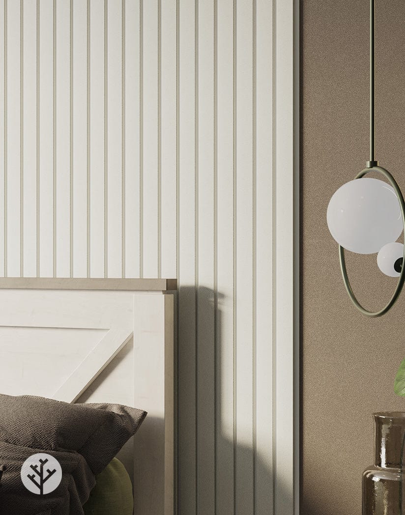 Slatpanel® Luxe White Wide Slat Wood Wall Panel