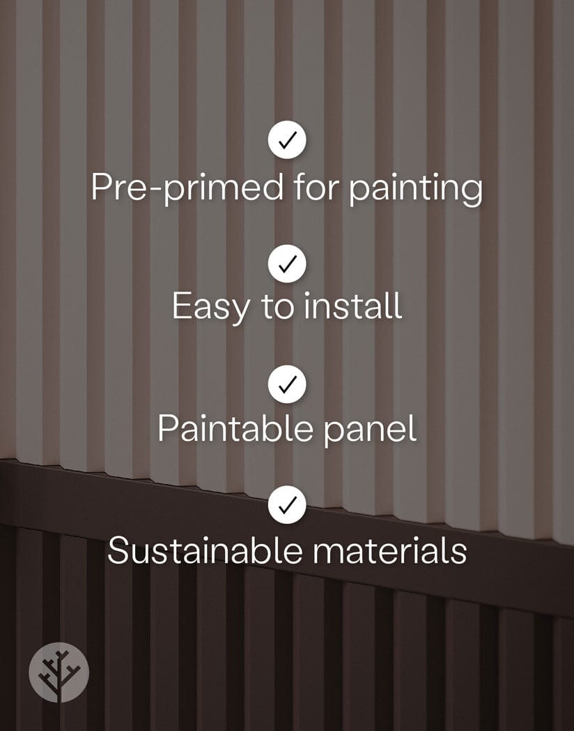 WVH® Slat Paintable 3D Wall Panels