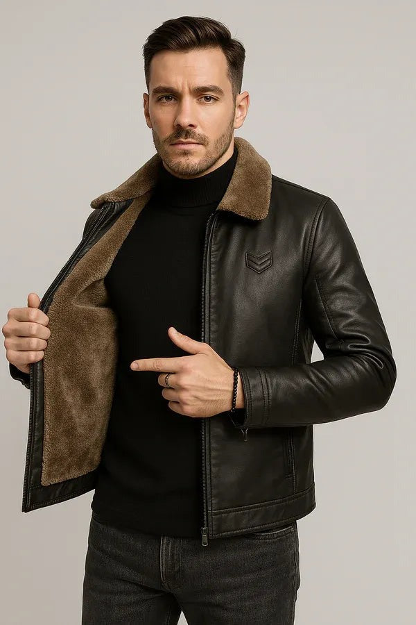 Savern Men’s Leather Jacket